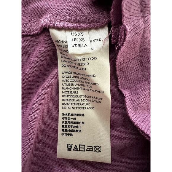 Free People Purple Long Sleeve Blouse Size XS - Picture 5 of 8